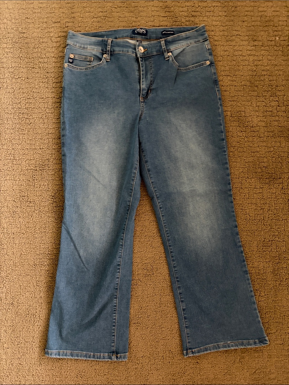 Champs Light Blue Cropped Wide-Leg Jeans